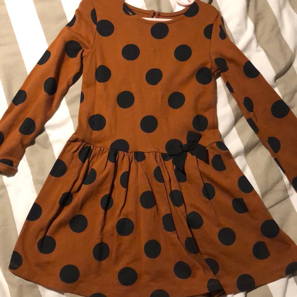 Polka Dot Brown Dress
